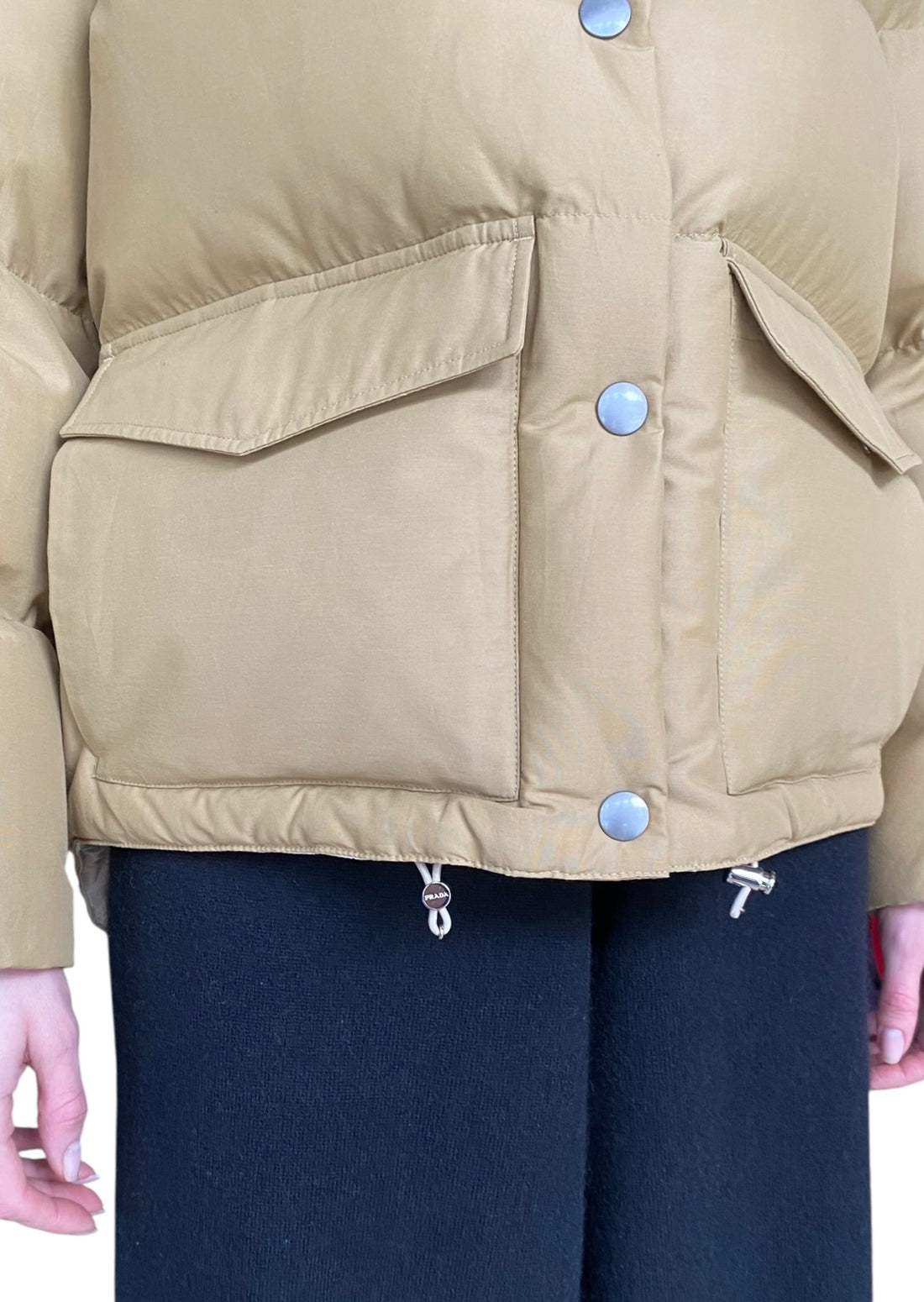 Prada Beige Re-Nylon Puffer Jacket - 36 / US 4