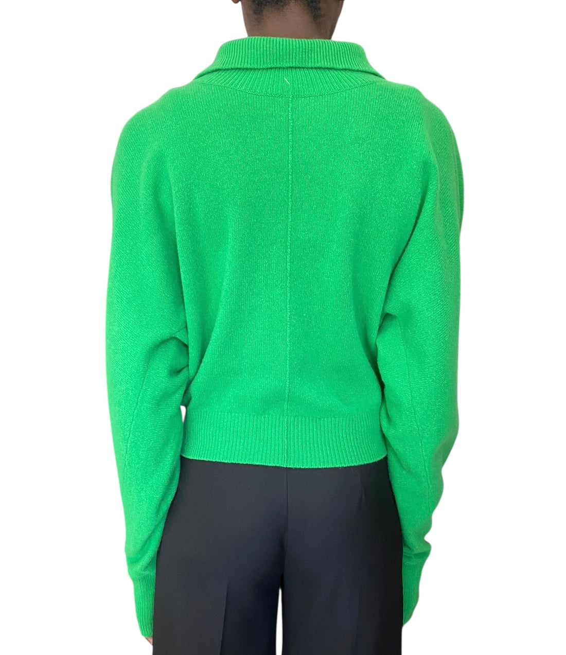 Louis Vuitton Green 1/4 Knit Wool Blend Sweater - M