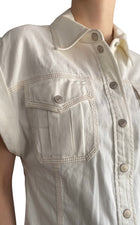 Zimmermann White “Junie” Utility Denim Shirt - 1 / US 4-6