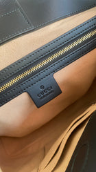 Gucci Gold Metallic Bee Beige GG Supreme Soft Coated Canvas Two Way Tote