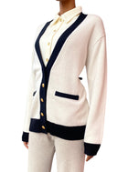 Nili Lotan White Neshat Cashmere Cardigan - M