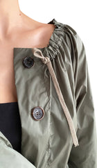 Prada Sport Army Green Vintage Nylon Drawstring Rain Jacket - S / US 4-6