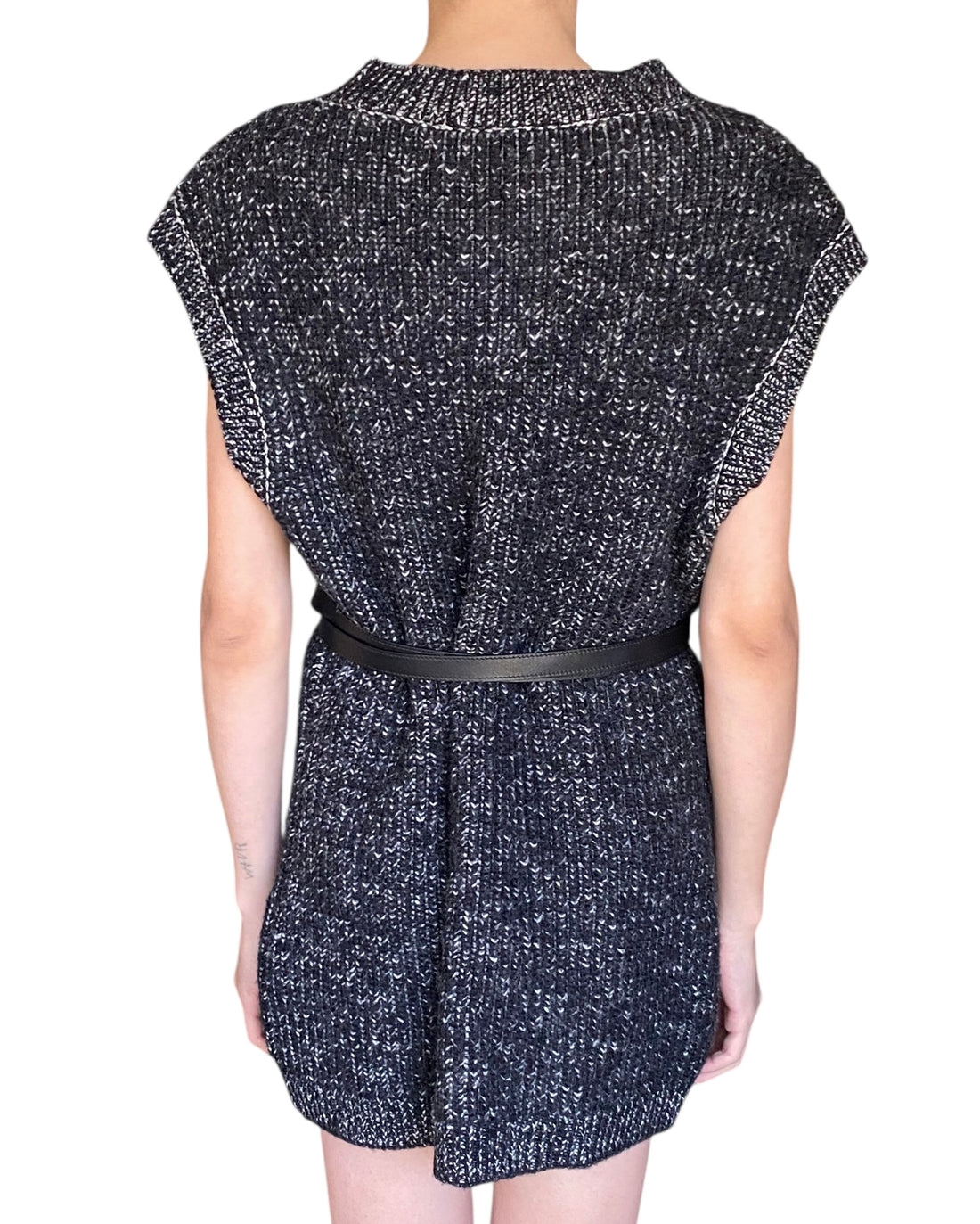 Louis Vuitton 2023 Grey Knit Wool Shift Mini Dress - S