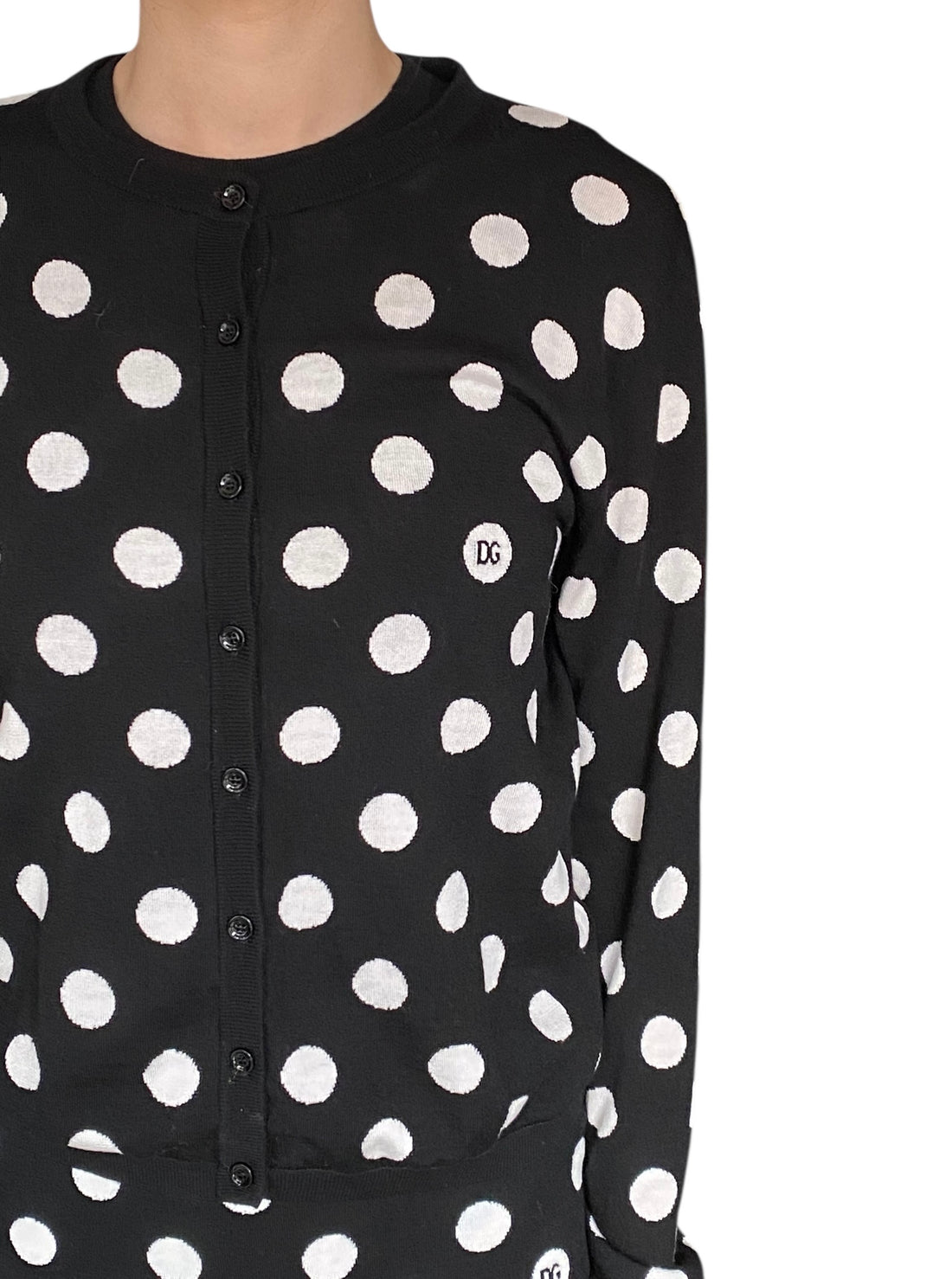 Dolce & Gabbana Black Polka-Dot 3pc Cardigan Set - 42 / US 6