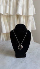 David Yurman Black Silver 14mm Black Onyx Sterling Infinity Pendant Necklace