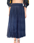 Fendi Navy Mohair Mesh Overlay Maxi Skirt - 48 / US 12