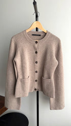 Jenni Kayne Taupe Cashmere Cooper Cardigan Jacket - M