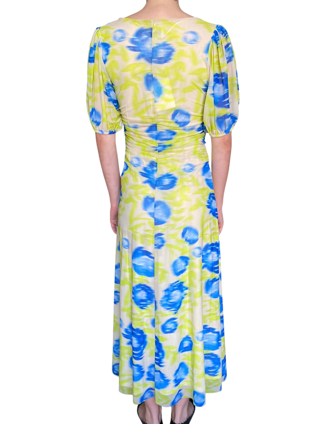 Ganni Green Floral Printed Maxi Dress - 38 / US 6 I MISS YOU VINTAGE Ganni Green Floral Printed Maxi Dress - 38 / US 6 I MISS YOU VINTAGE