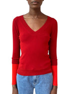 Gucci Red Combo Cashmere Knit Sweater- XS