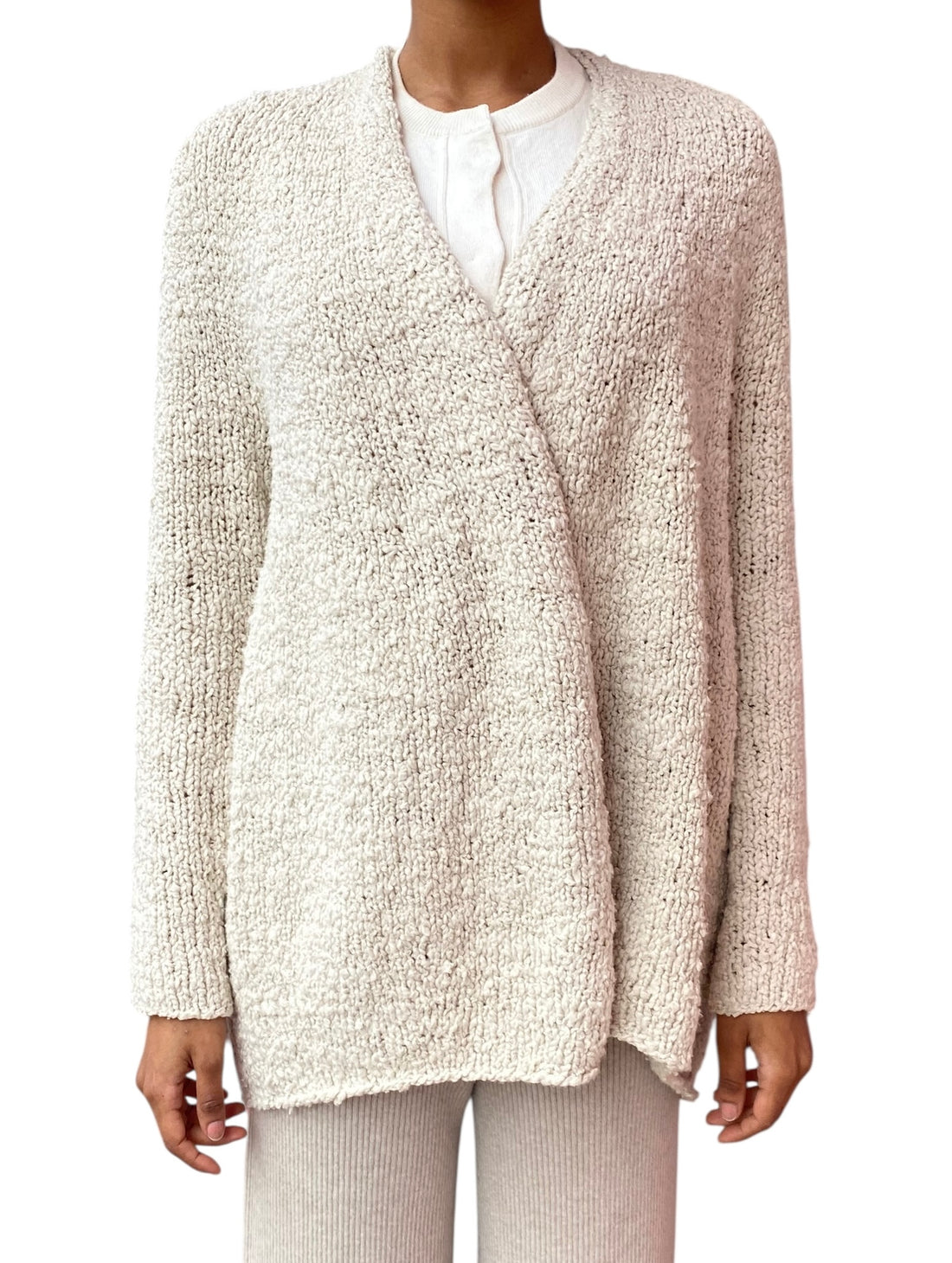 Lauren Manoogian Cream Cotton Knit Cardigan - 1 / US 4-6