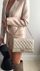 Chanel Light Champagne Gold Timeless Clutch Chain Flap Bag