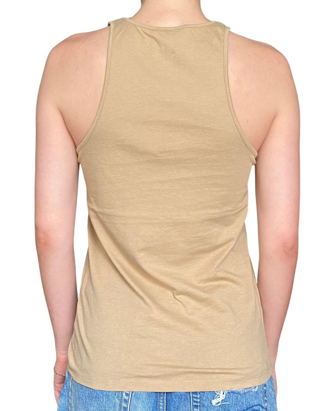 Balmain Beige Logo Tank Top - 38