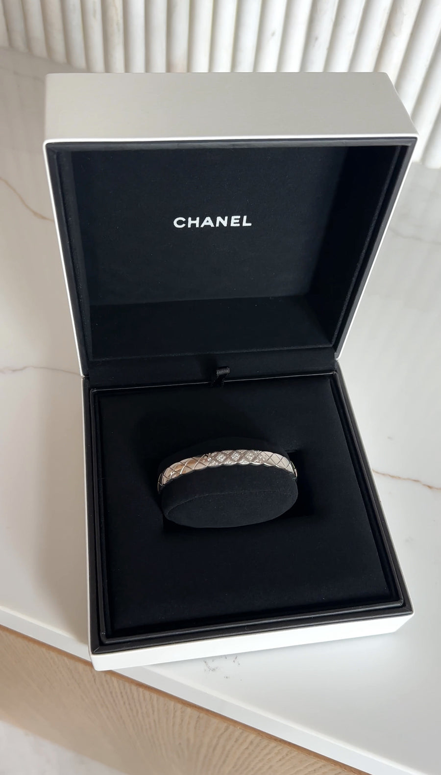 Chanel Coco Crush 18k White Gold and Diamond Bracelet - M