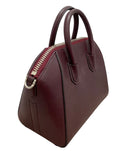 Givenchy Burgundy Grained Calfskin Mini Antigona Two Way Bag