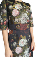 Dolce & Gabbana Floral Jeweled Brocade Mini Dress - 44 / US 8