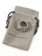 David Yurman Sterling Silver Thoroughbred Cushion Link Ring - 6