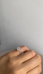 Cushion Brilliant 3 Carat Diamond Solitaire Platinum Engagement Ring - 5
