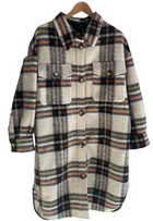 Ducie Long Plaid Shacket - OS