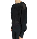 Louis Vuitton Black Cashmere Blend Circle Motif Knit Long Sleeve Top - S