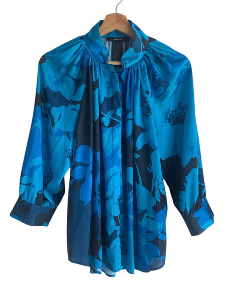 Smythe Blue Floral Blouse - M