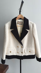 Gucci Black and Ivory Tweed Jacket - IT38 (S/M)