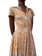 Vivienne Westwood Blue Asymmetrical Print Pleated Dress - XXS