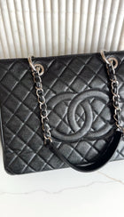 Chanel Black Caviar Leather GST Grand Shopping Tote Bag