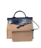 Hermes Herbag Zip 31 Etoupe/Ebene Toile Officier/Hunter PHW