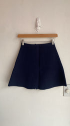 Sandro Navy White Pocket Mini Skirt