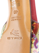 Etro Multicolor Floral Paisley Print Velvet Platform Pumps - 40 EU