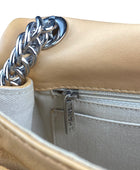 Chanel Beige Lambskin Icons Secret Label Shoulder Bag