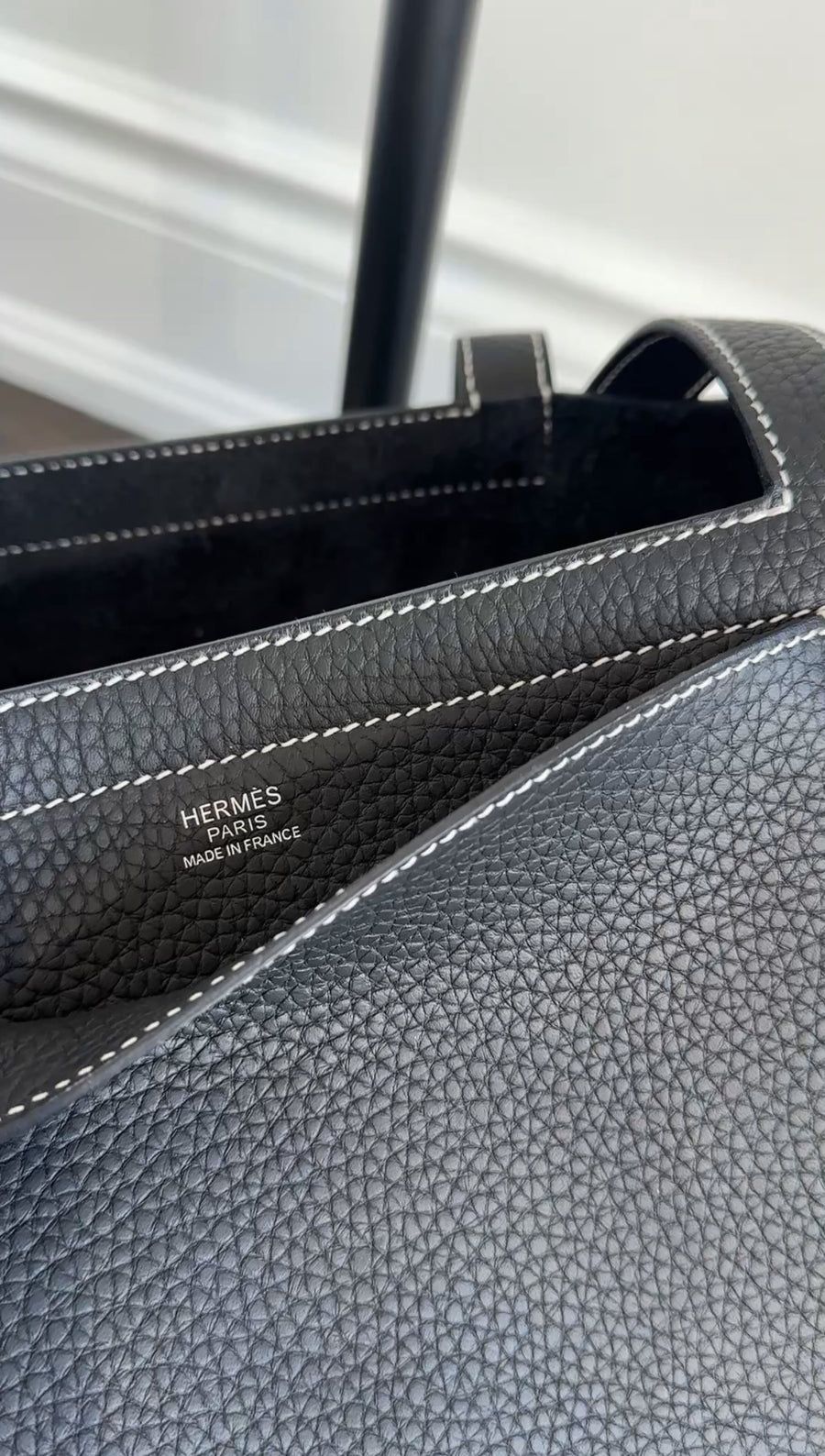 Hermes Black 2022 Clemence Cabasellier 31 Tote Bag