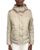 Burberry Beige Hooded Puffer Jacket - L / US 6-8