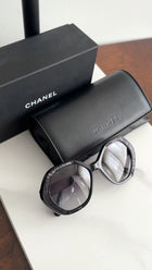 Chanel Black Oversized Sequin CC 5451 Sunglasses