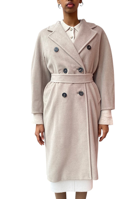 Max Mara Beige Wool & Cashmere Madame Coat - IT 34 / US 0