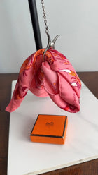 Hermes Pink Silk Paddock 45cm Scarf