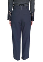 Brunello Cucinelli Navy Monili Cotton Trousers - IT 34 / US 2