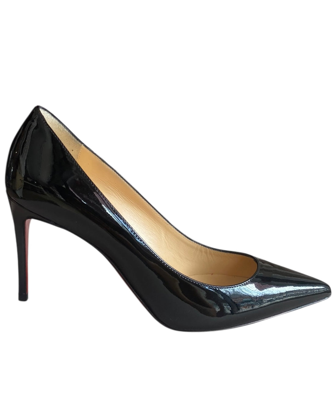 Christian Louboutin Black Patent Leather Pigalle Pumps - 35.5