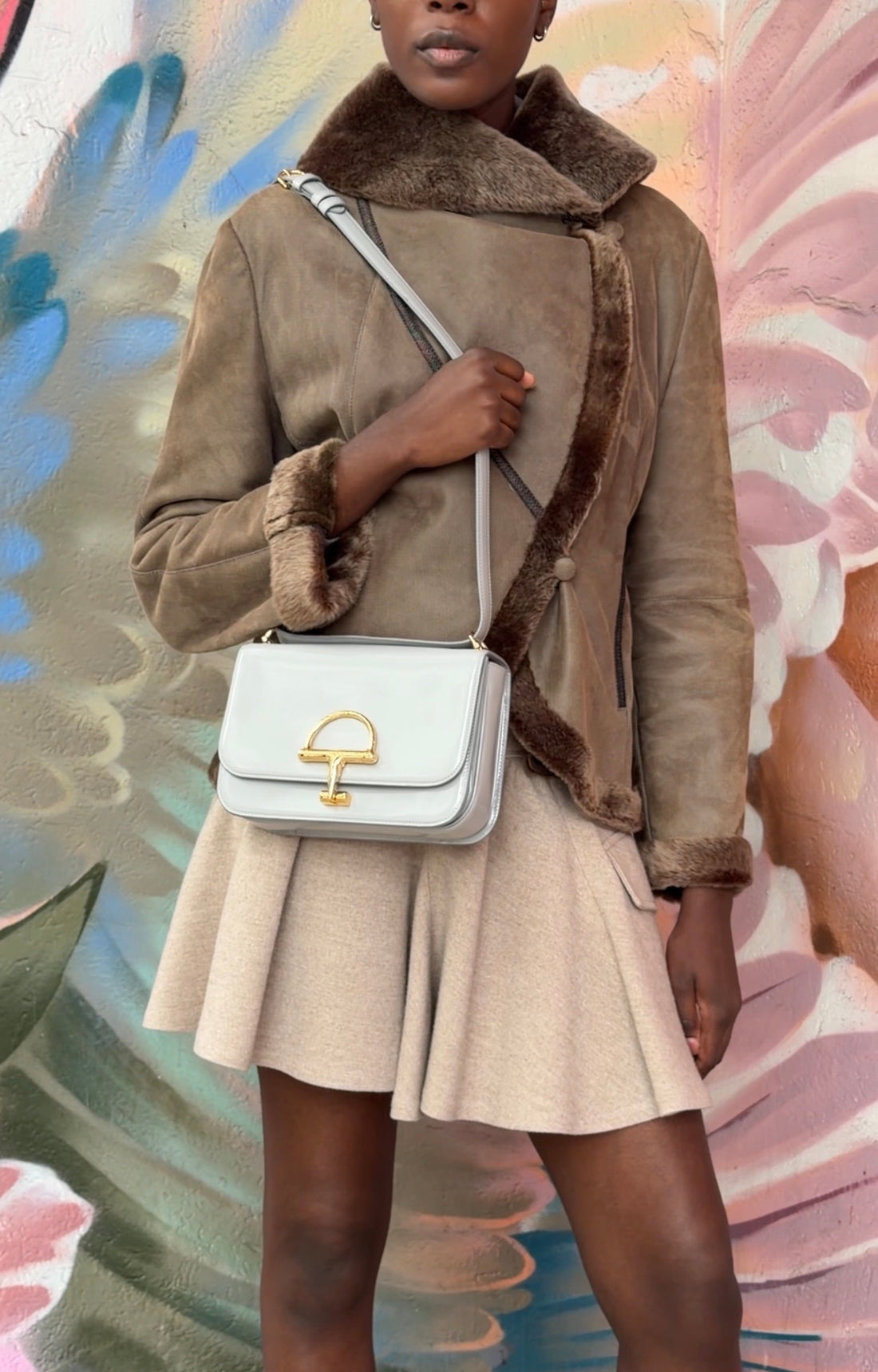 Gucci Grey Siena Small Horsebit Shoulder Bag