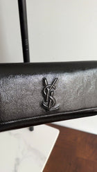 Yves Saint Laurent Black Patent Leather Belle de Jour Clutch