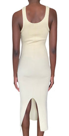 Toteme Beige Seamless Rib Knit Tank Maxi Dress - XS / US 0-2
