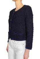 Nili Lotan Navy “Bridget” Wool Cardigan - S