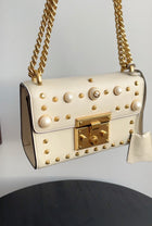 Gucci Small Ivory Pearly Padlock Chain Bag