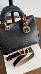 Christian Dior Black Mini Diorissimo Leather Two-Way Bag