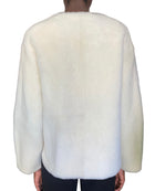 Yves Salomon Ivory Shearling Jacket - 36 / S / US 4