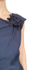 Brunello Cucinelli Navy Floral Applique Sleeveless Top - US 2-4