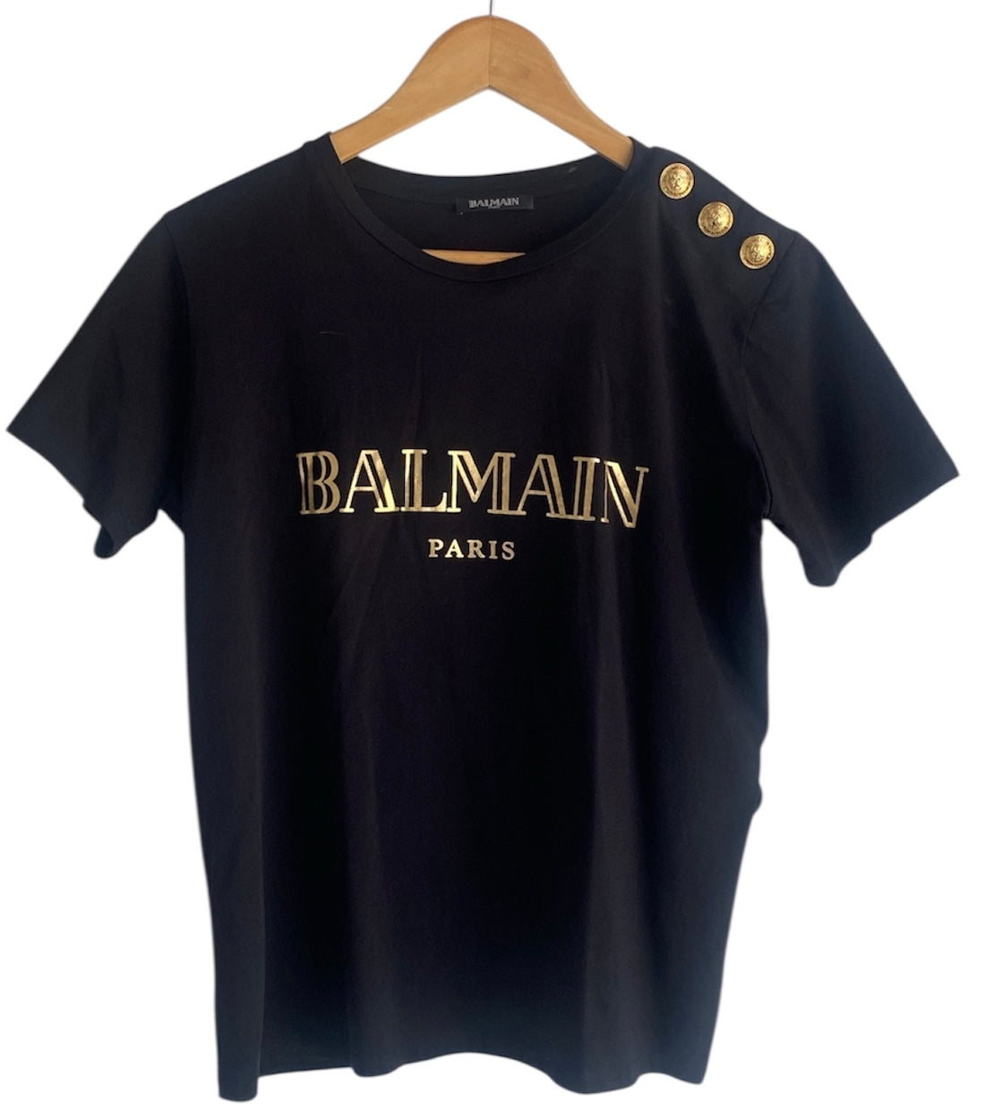 Balmain Logo Button Tee - 40