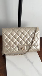 Chanel Light Champagne Gold Timeless Clutch Chain Flap Bag