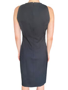 Versace Black Sleeveless Shift Dress - 44 / US 8