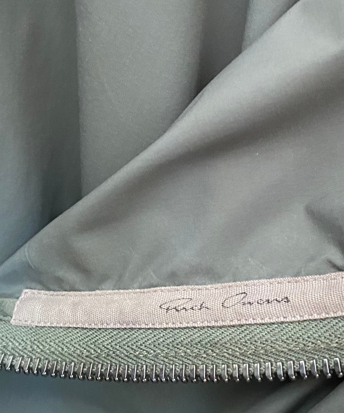 Rick Owens Sage Green SS 18 Gathered Tank - US 6